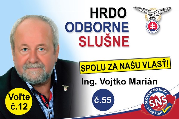 Ing. Marián Vojtko – Kandidát na poslanca NRSR za SNS